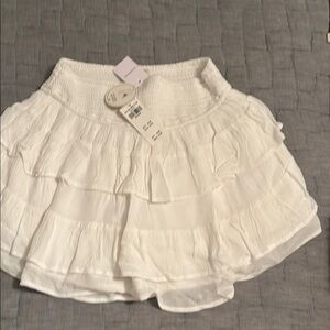 Hollister Tiered White Skirt